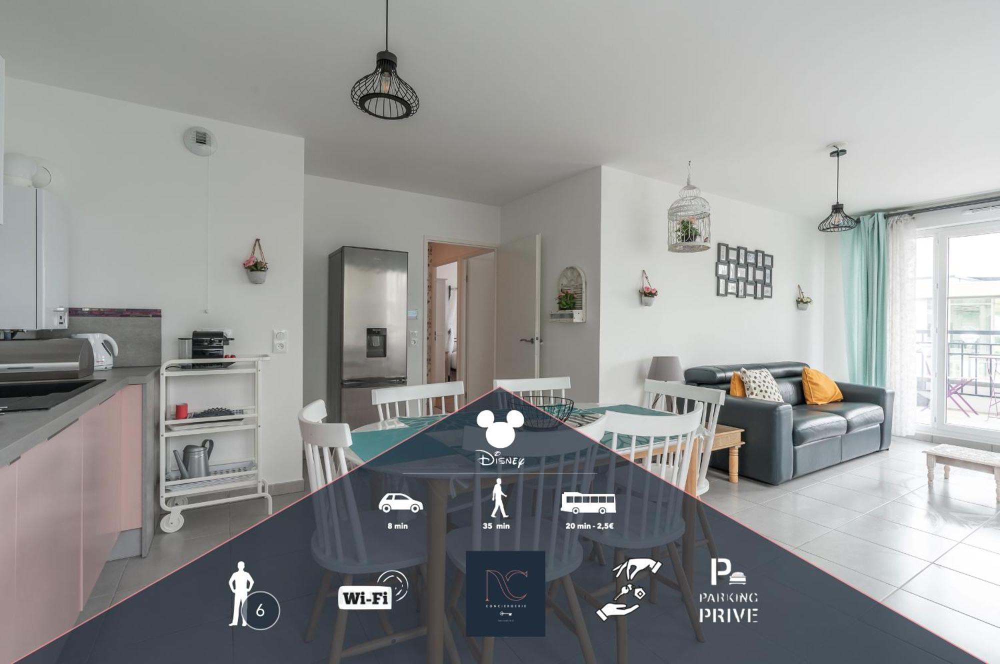 *Disneyland-Paris* 6Pers, Netflix, Wi-Fi, Parking Montévrain Zewnętrze zdjęcie